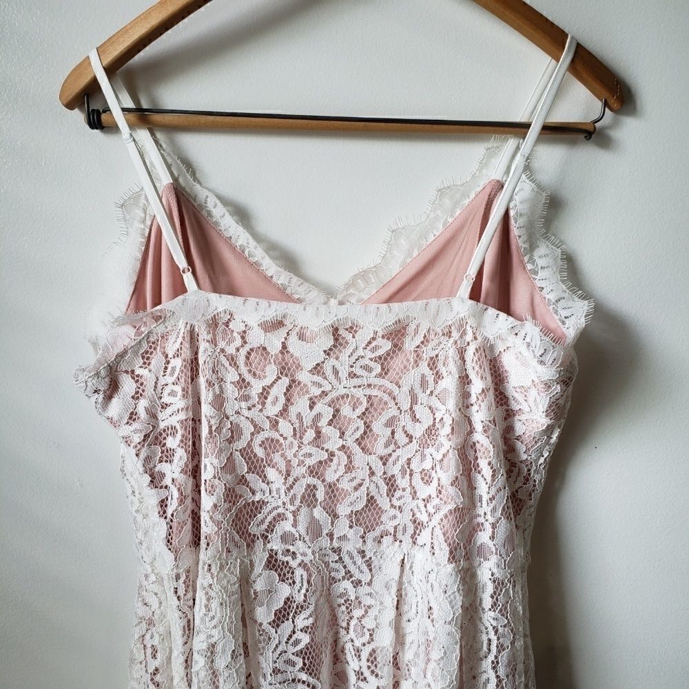 NWT A.B.S COLLECTION WHITE LACE DRESS SZ M - Picture 7 of 8